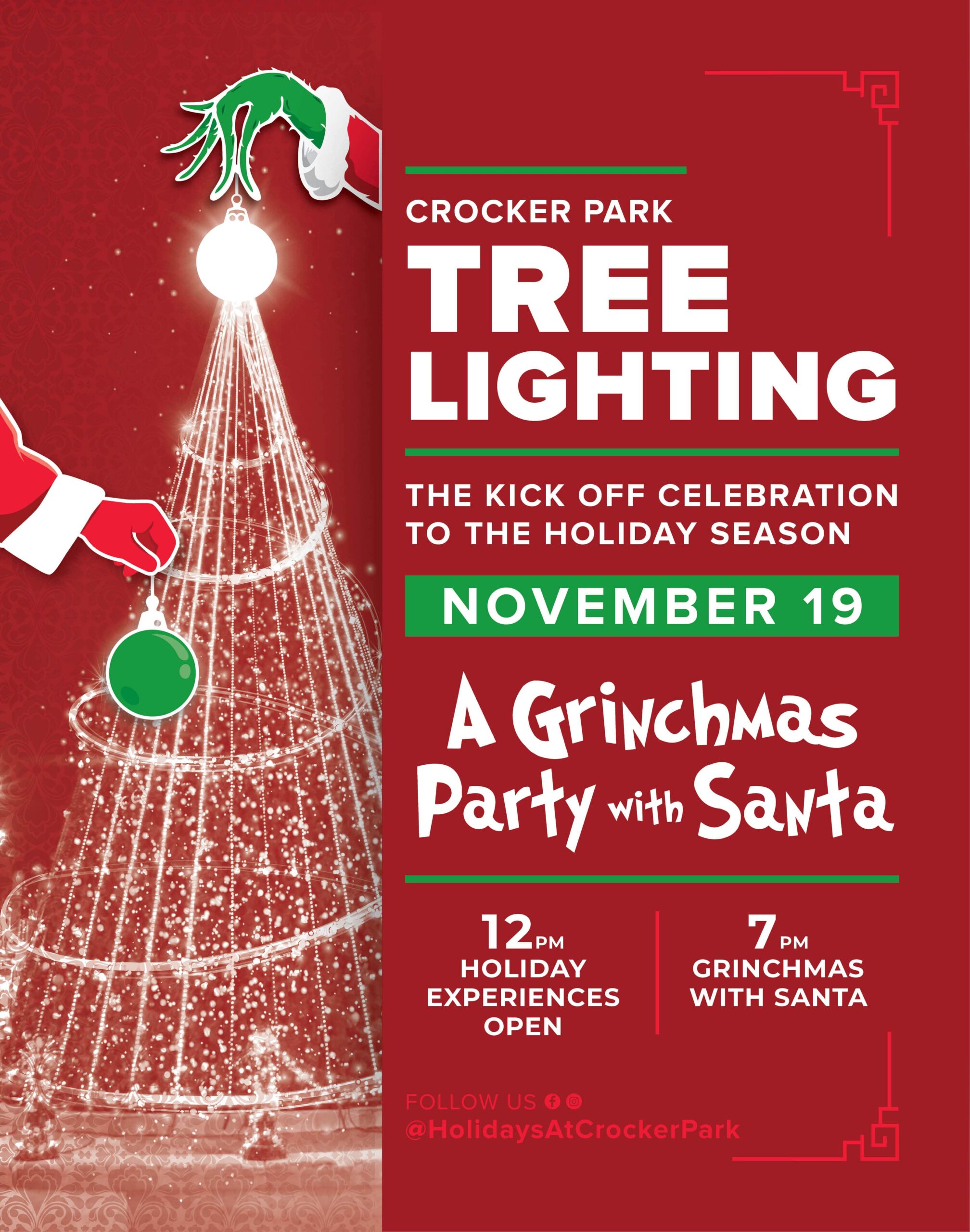 Save The Date, Crocker Park's Annual Tree Lighting: A Grinchmas Party with SantaStark Enterprises